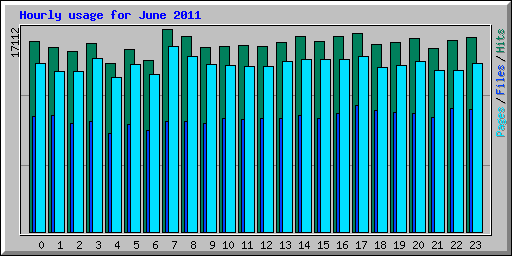 Hourly usage for June 2011