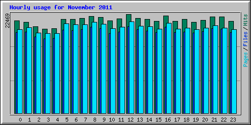 Hourly usage for November 2011