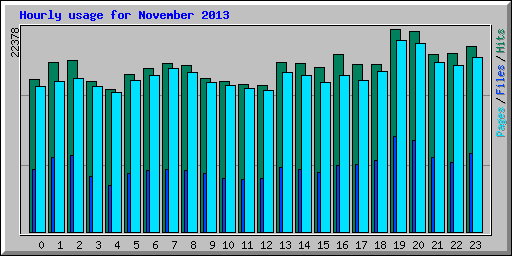 Hourly usage for November 2013