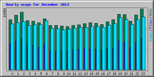 Hourly usage for December 2013