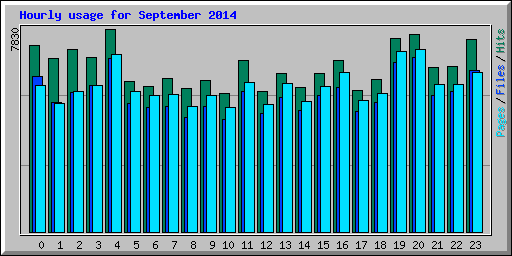 Hourly usage for September 2014