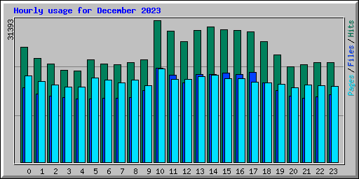 Hourly usage for December 2023