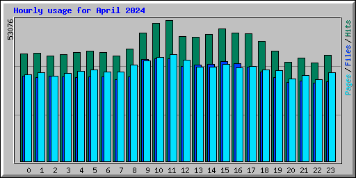 Hourly usage for April 2024