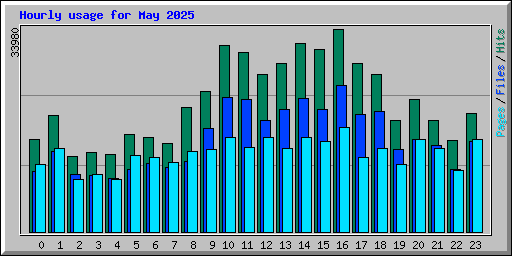 Hourly usage for May 2025