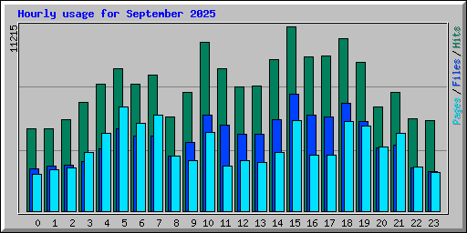 Hourly usage for September 2025