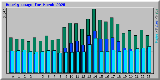 Hourly usage for March 2026