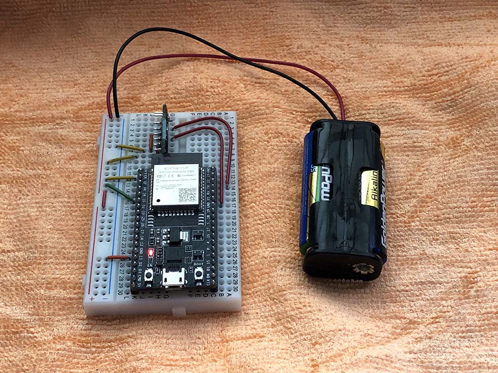 写真:ESP32とBME280
